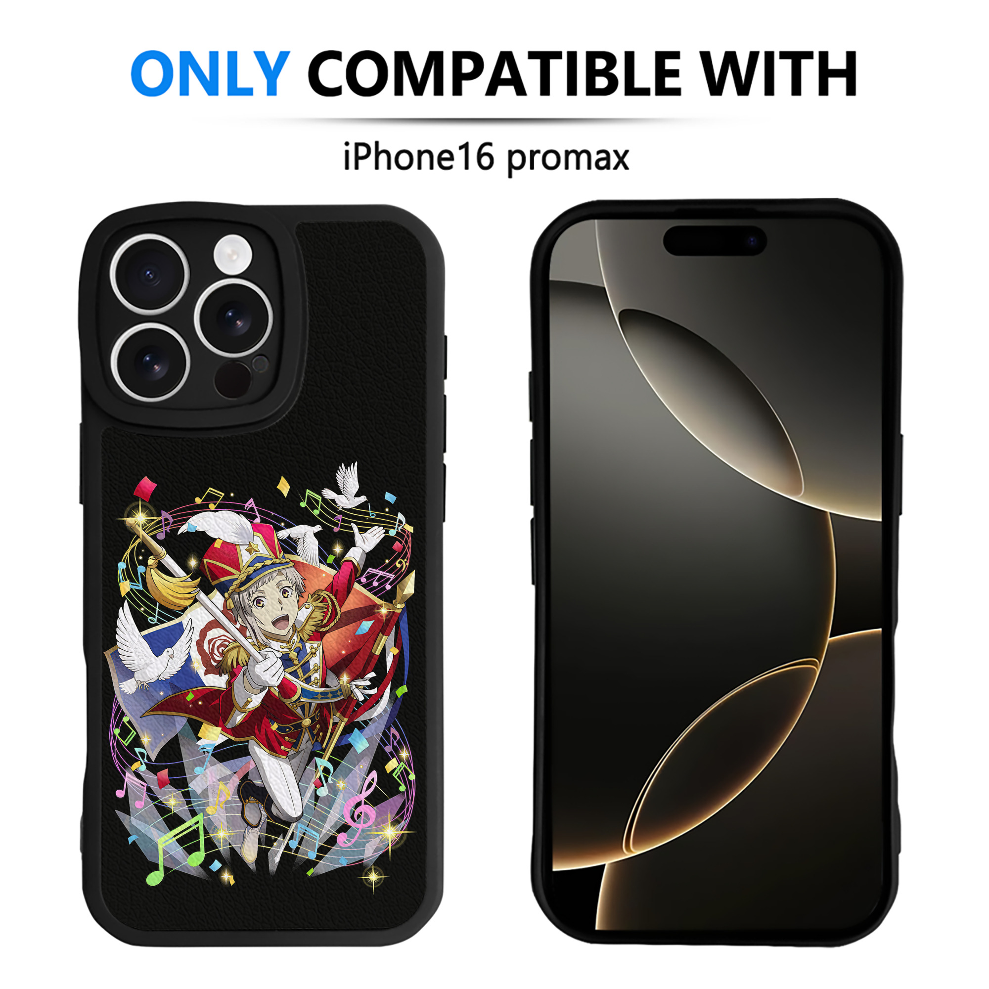 （画像用） 文豪ストレイドッグス Bungo Stray Dogs 【iPhone 16シリーズ対応】シリコンスマホケース（レザー調） 材質：シリコン